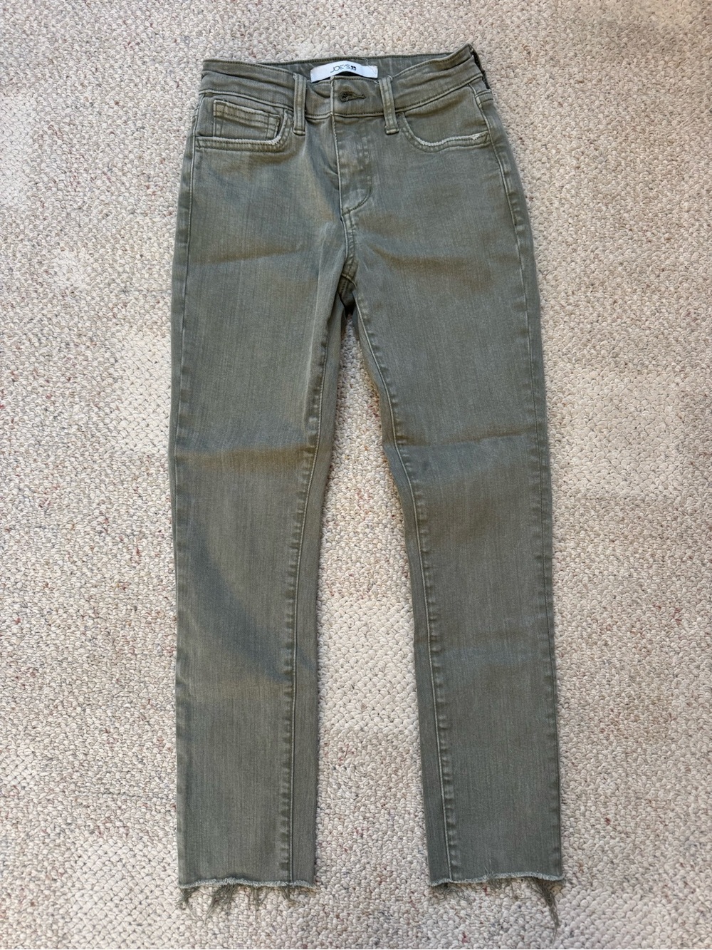 Joe's Jeans faded olive skinny jean